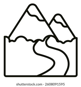 Nature's Path icon line vector illustration