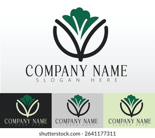 A nature-themed logo created for organic and wholesome food branding.