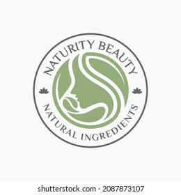 naturity beauty bade, stamp, emblem logo design inspirations