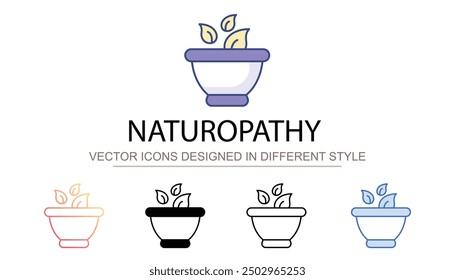 Naturopathy icon design with white background stock illustration