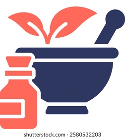 Naturopathy Icon Element For Design