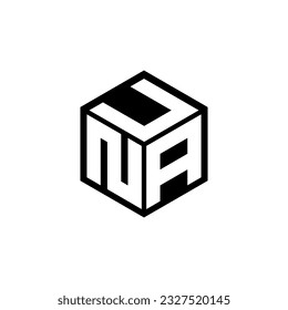 NAU letter logo design in illustration. Vector logo, calligraphy designs for logo, Poster, Invitation, etc.