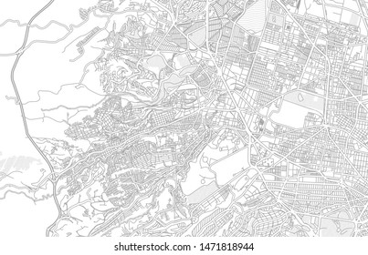 Naucalpan, México, Mexico, bright outlined vector map with bigger and minor roads and steets created for infographic backgrounds.