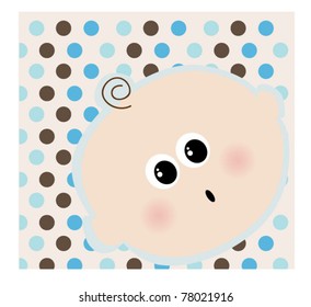 naughty baby boy new born card