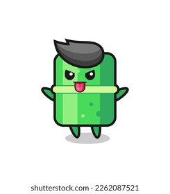 naughty bamboo character in mocking pose , cute style design for t shirt, sticker, logo element