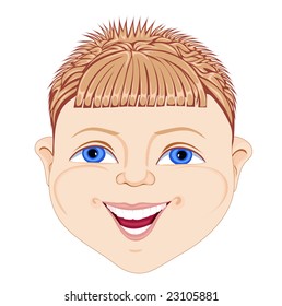 The naughty boy with a happy smile