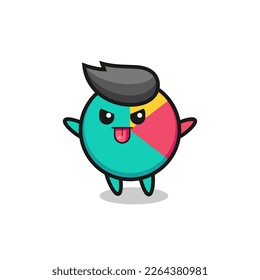 naughty chart character in mocking pose , cute style design for t shirt, sticker, logo element