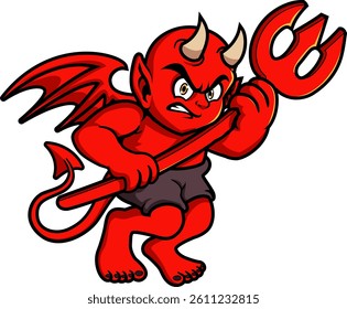 The Naughty Devil Cartoon Mascot Creation