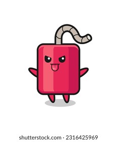 naughty dynamite character in mocking pose , cute style design for t shirt, sticker, logo element