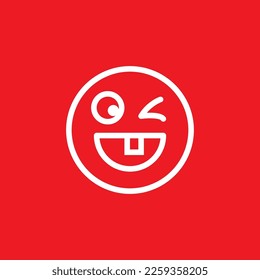 Naughty expression icons, common graphic resources, vector illustrations.
