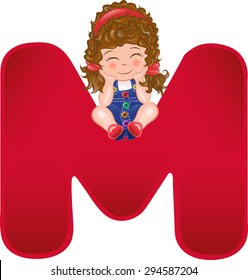 Naughty girl and alphabet sets