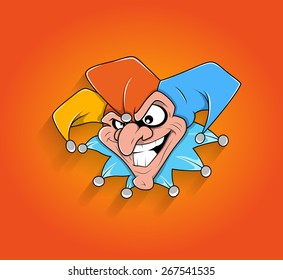 Naughty Jester Character Happy Face