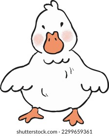 A naughty little duck with no emotion.