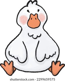 A naughty little duck with no emotion.
