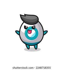 naughty rocket character in mocking pose , cute style design for t shirt, sticker, logo element