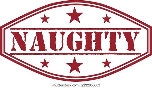 Naughty Santa Stamp eps File