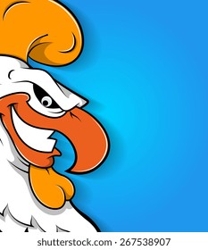 Naughty Smile Rooster Face Expression