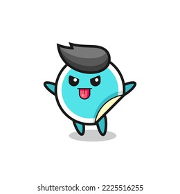 naughty sticker character in mocking pose , cute style design for t shirt, sticker, logo element
