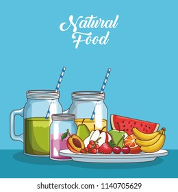 Naural food cartoons