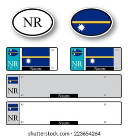 nauru auto set against white background, abstract vector art illustration, image contains transparency