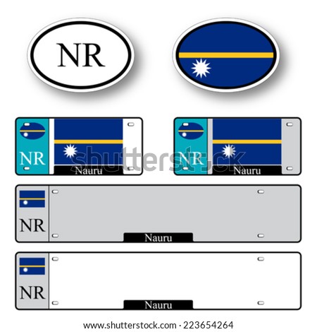 nauru auto set against white background, abstract vector art illustration, image contains transparency