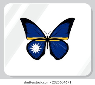 Nauru Butterfly Pride Flag Icon
