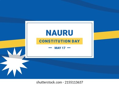 Nauru Constitution Day. Vector Illustration. The illustration is suitable for banners, flyers, stickers, cards, etc.