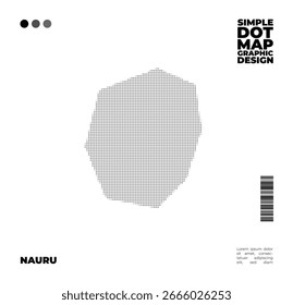 Diseño minimalista de mapa de Vector de puntos de Nauru