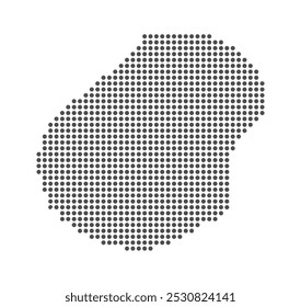 Nauru - Dotted Map. Map formed by Dots. Vector Illustration
