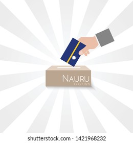 Nauru Elections Vote Box Vector 