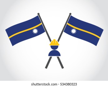 Nauru Emblem Labor Worker