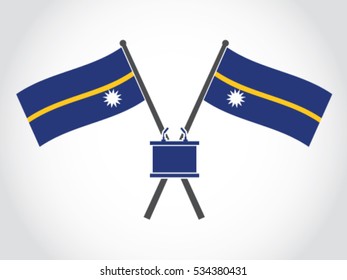 Nauru Emblem Podium Speech