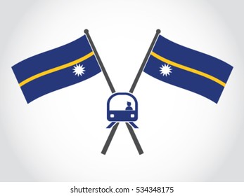 Nauru Emblem Train Subway Transportation