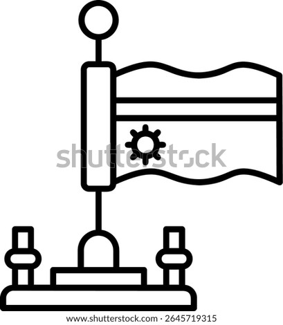 Nauru Filled Style Icon Design