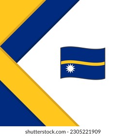 Nauru Flag Abstract Background Design Template. Nauru Independence Day Banner Social Media Post. Nauru