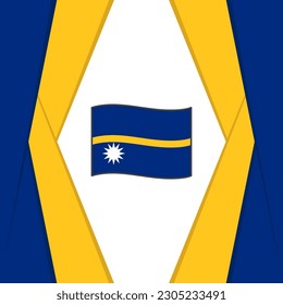 Nauru Flag Abstract Background Design Template. Nauru Independence Day Banner Social Media Post. Nauru Design