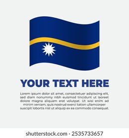 Nauru Flag Banner Background Template