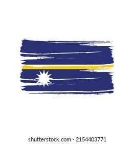 Nauru Flag Brush. National Flag