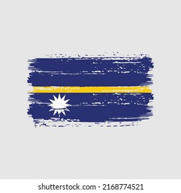 Nauru Flag Brush. National Flag