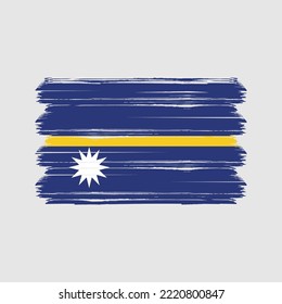 Nauru Flag Brush. National Flag