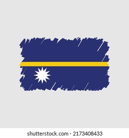 Nauru Flag Brush Strokes. National Flag