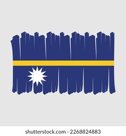 Diseño de vectores de pincel de bandera de Nauru