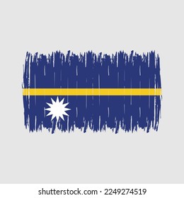 Ilustración del vector de pincel de bandera de Nauru