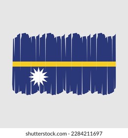Ilustración del vector de pincel de bandera de Nauru