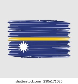 Ilustración del vector de pincel de bandera de Nauru