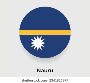 Nauru Flag Blase Kreis um Form Symbol Vektorgrafik