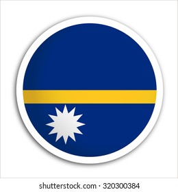 Nauru flag Button Vector - flag icons