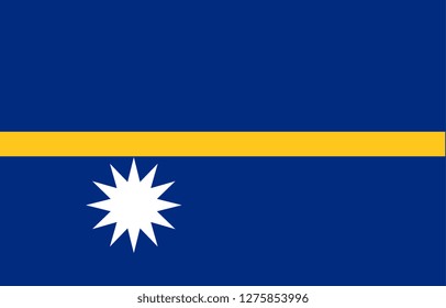 Nauru Flag country. Illustrator vector