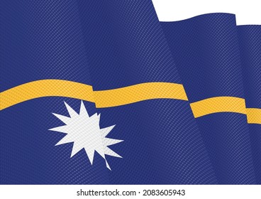 nauru flag fluttering gradient texture