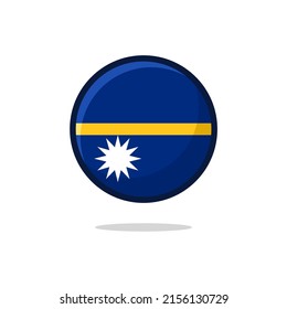 Nauru Flag Icon. Nauru Flag flat style isolated on a white background - stock vector.